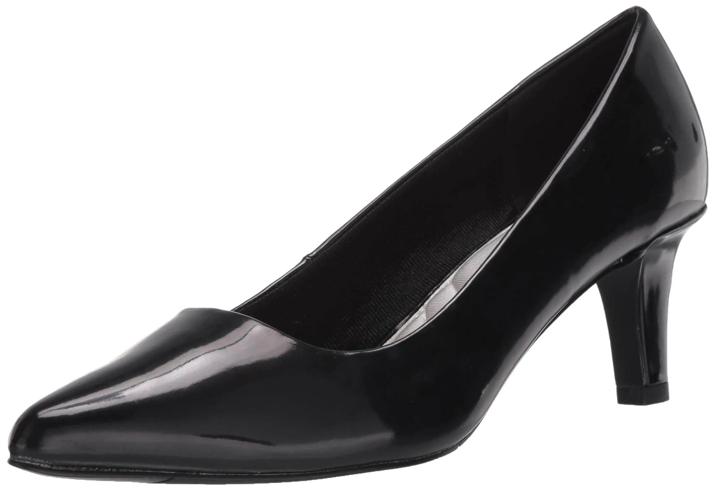 Easy Street Women's Pointe Pump, Black Patent, 11