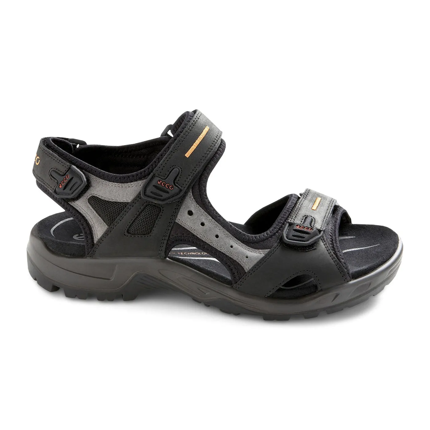 Ecco men's 069564-50034 Yucatan sandal black/mole/black