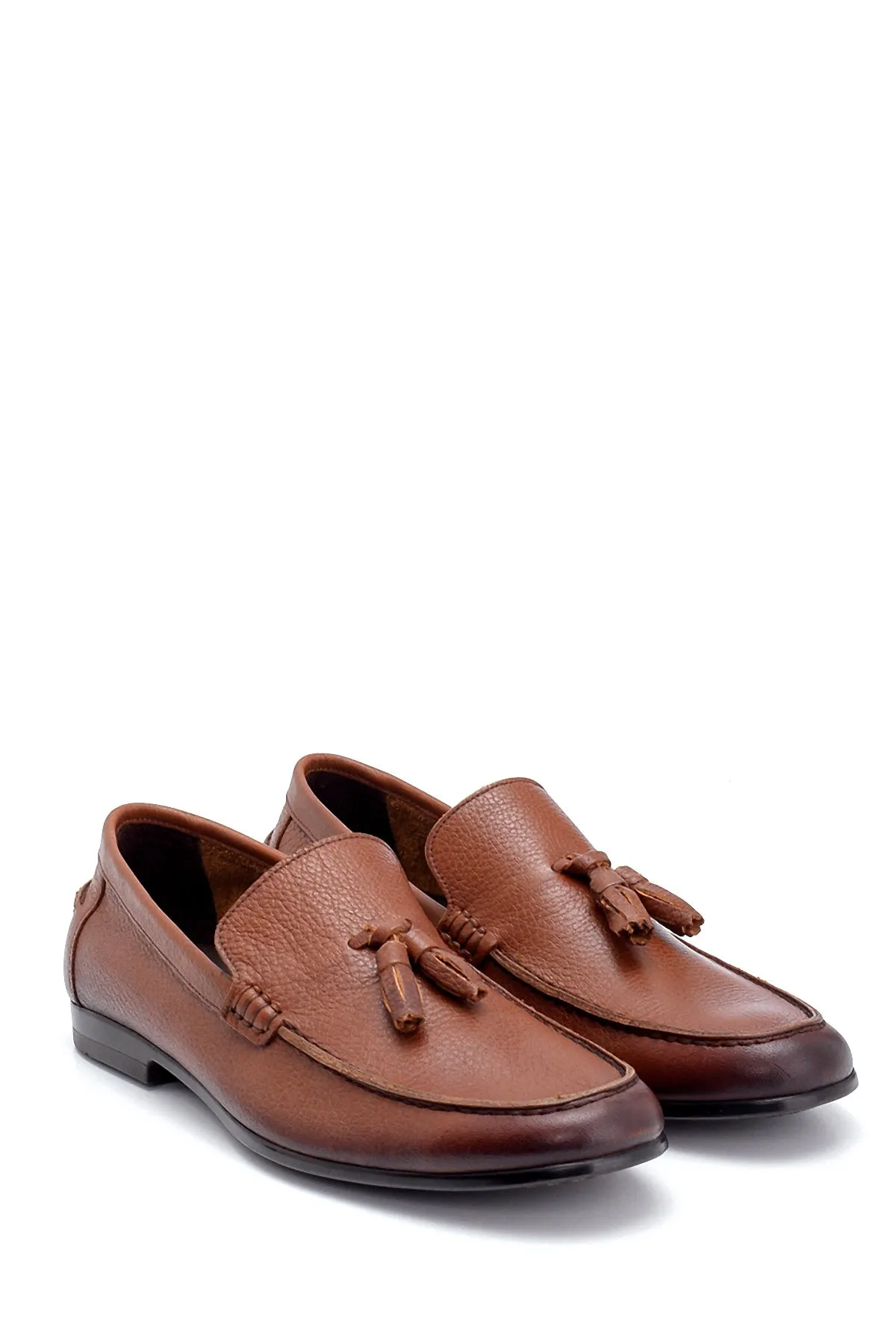 Erkek Deri Püskül Detaylı Loafer