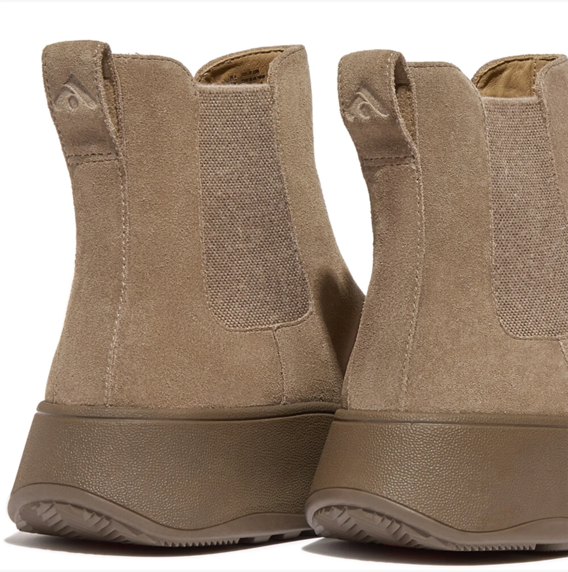 FitFlop F-MODE FLATFORM Womens Chelsea Boots Minky Grey