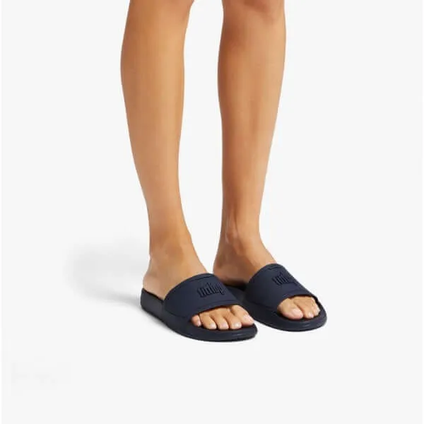 FitFlop iQUSHION SLIDES Womens Rubber Sliders Midnight Navy