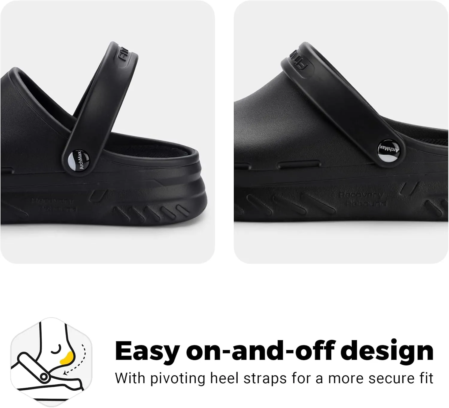 FitVille Wide Chef Shoes Men's Slip Resistant Work Shoes for Food Service Waterproof with Arch Support