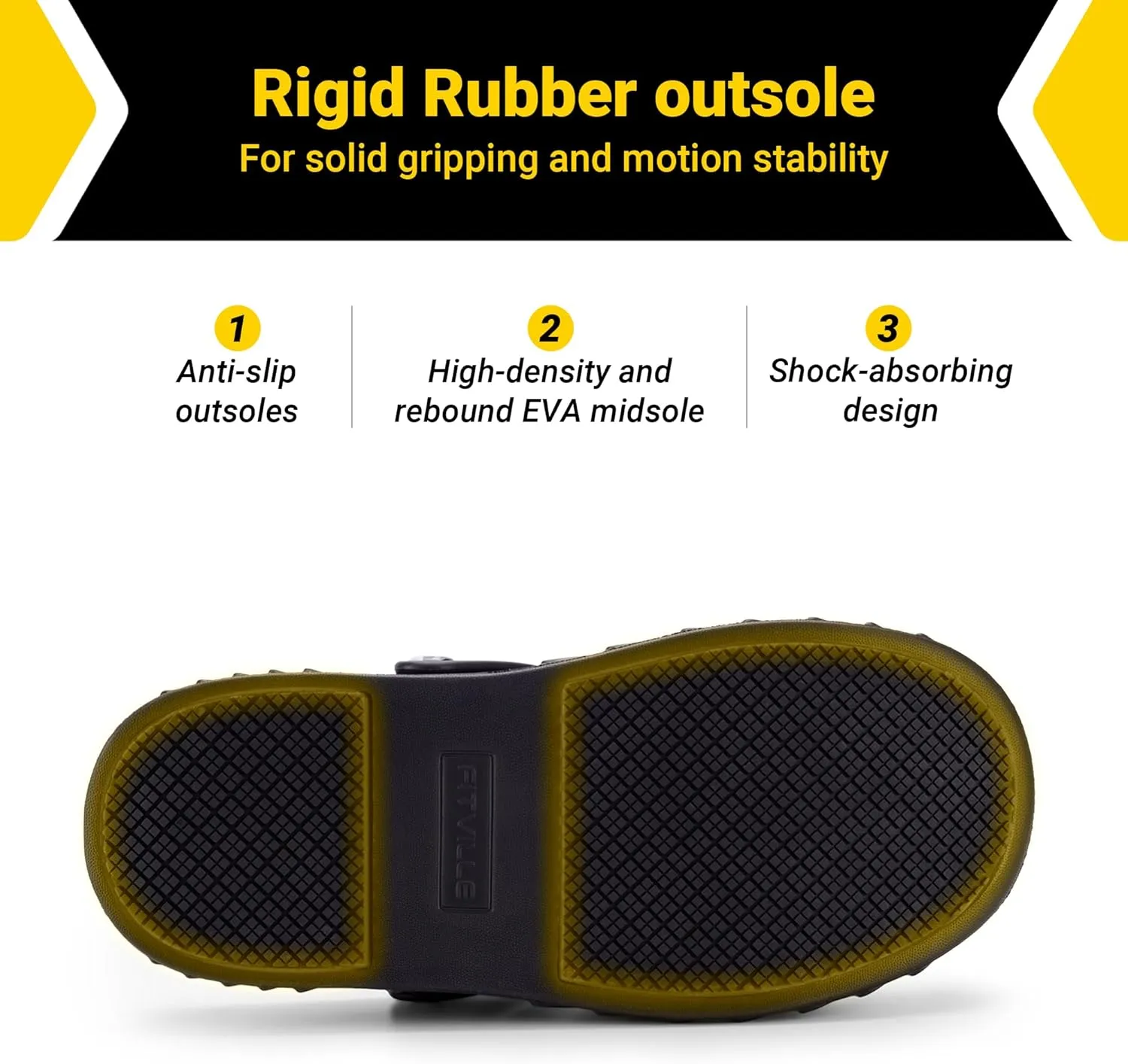 FitVille Wide Chef Shoes Men's Slip Resistant Work Shoes for Food Service Waterproof with Arch Support