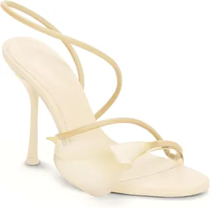 Flower High Heels for Women Calla Lily Open Toe Floral Stilettos Heels Sexy Strappy Wedding Birthday Dressy Heeled Sandals