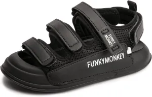 FUNKYMONKEY Kids Sports Sandals Boys Girls Anti Collision Toe Adjustable Lightweight Summer Fashion Walking Shoes