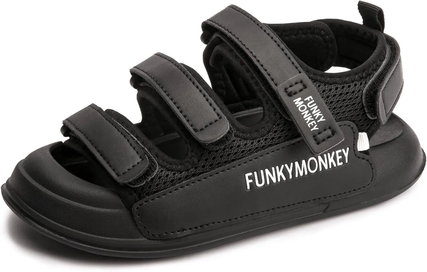 FUNKYMONKEY Kids Sports Sandals Boys Girls Anti Collision Toe Adjustable Lightweight Summer Fashion Walking Shoes