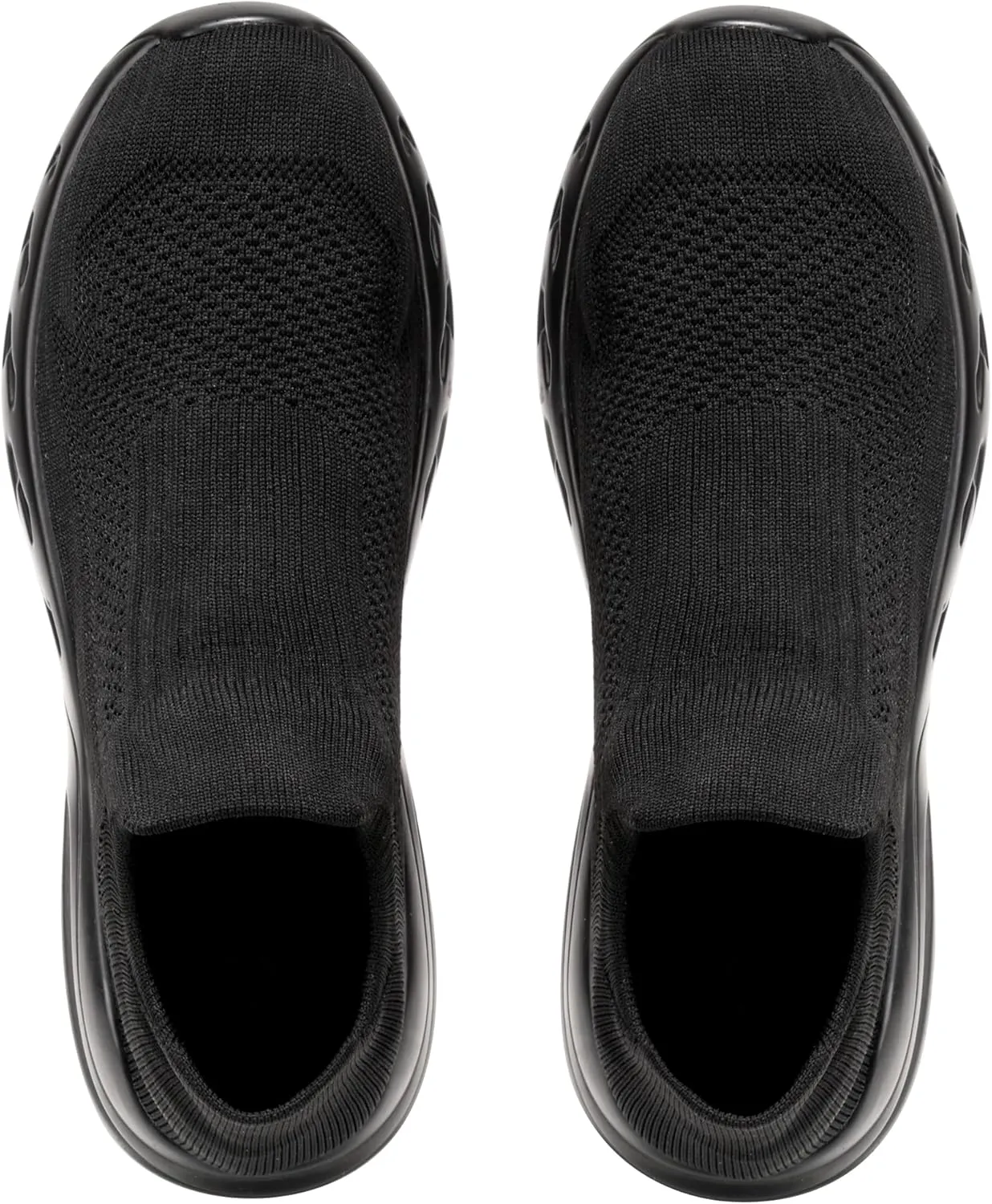 Furuian Men's Slip Resistant Black Mesh Casual Work Shoes