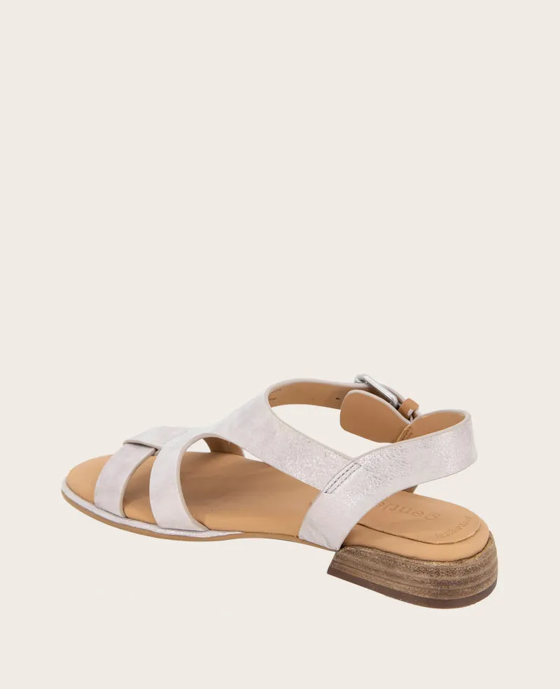 GENTLE SOULS - Haisley Leather Metallic Combo Sandal