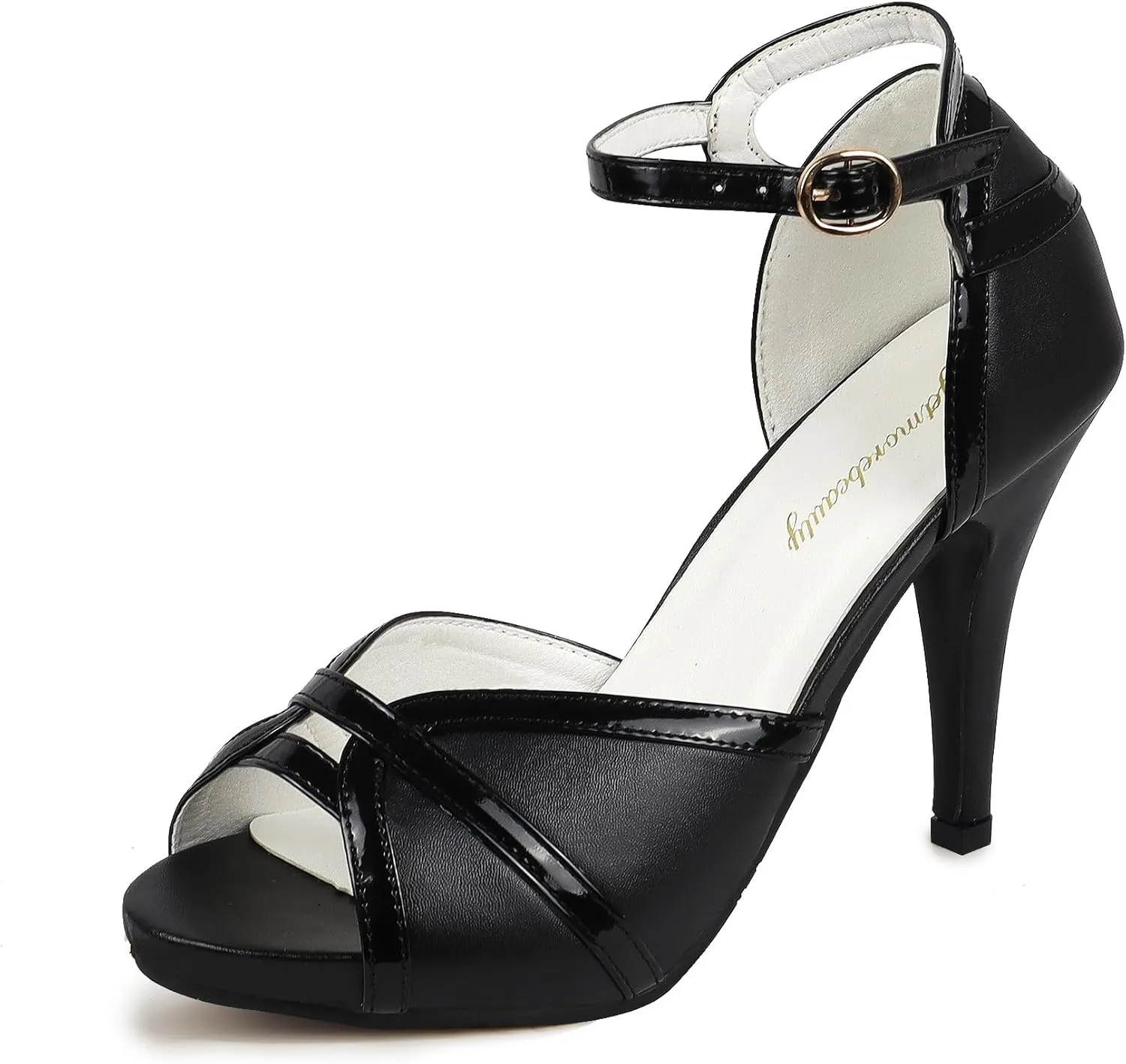 getmorebeauty Peep Toe Heels for Women Sexy Strappy High Heels Ankle Strap Heeled Sandals