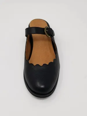 Glendale Mary-Jane Scalloped  Ballerina Flat