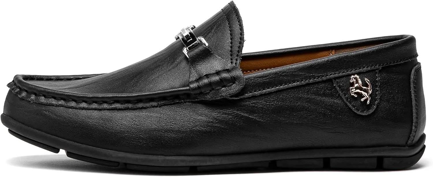 Go Tour Men’s Casual Leather Fashion Slip on Loafers Shoes