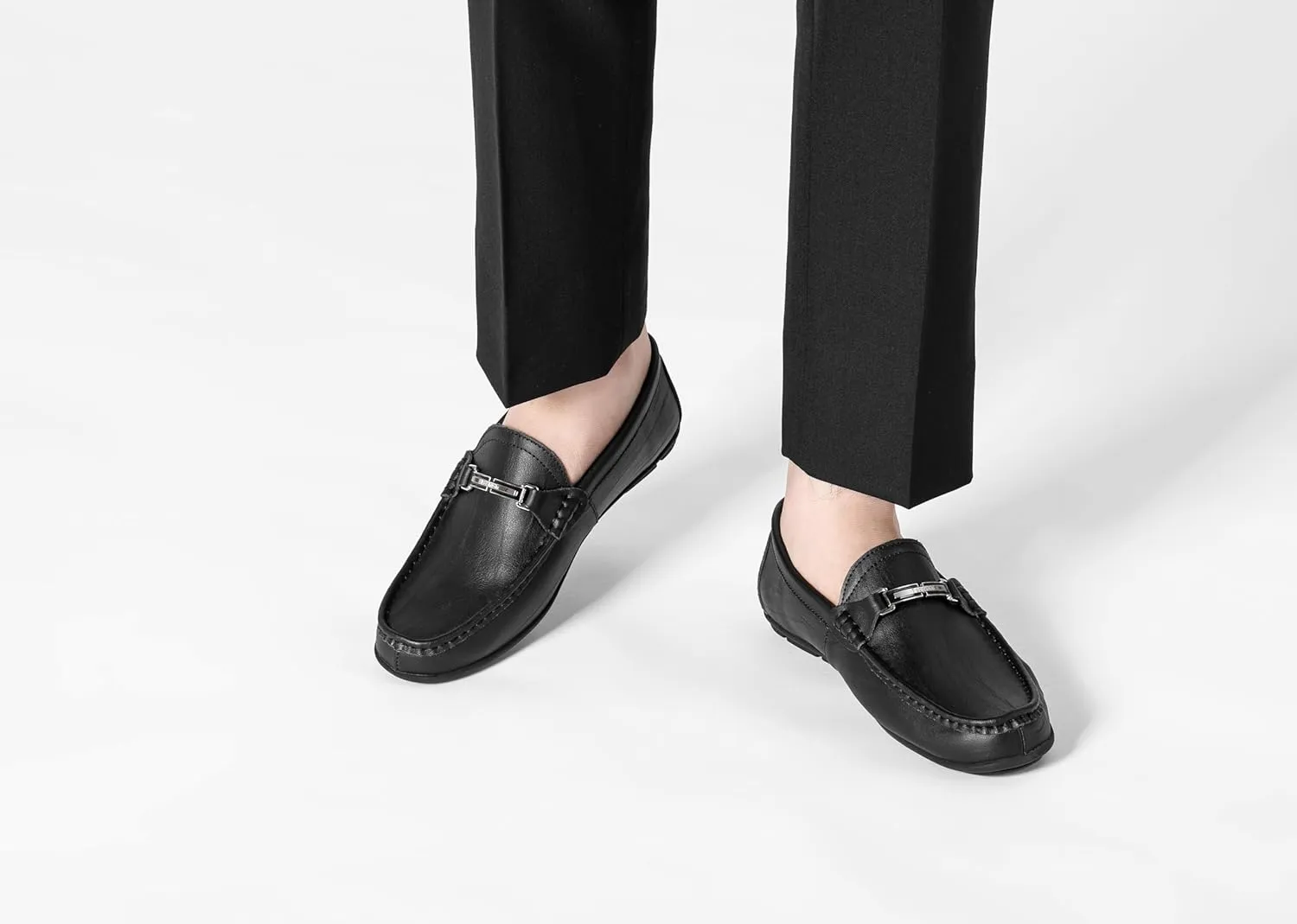 Go Tour Men’s Casual Leather Fashion Slip on Loafers Shoes