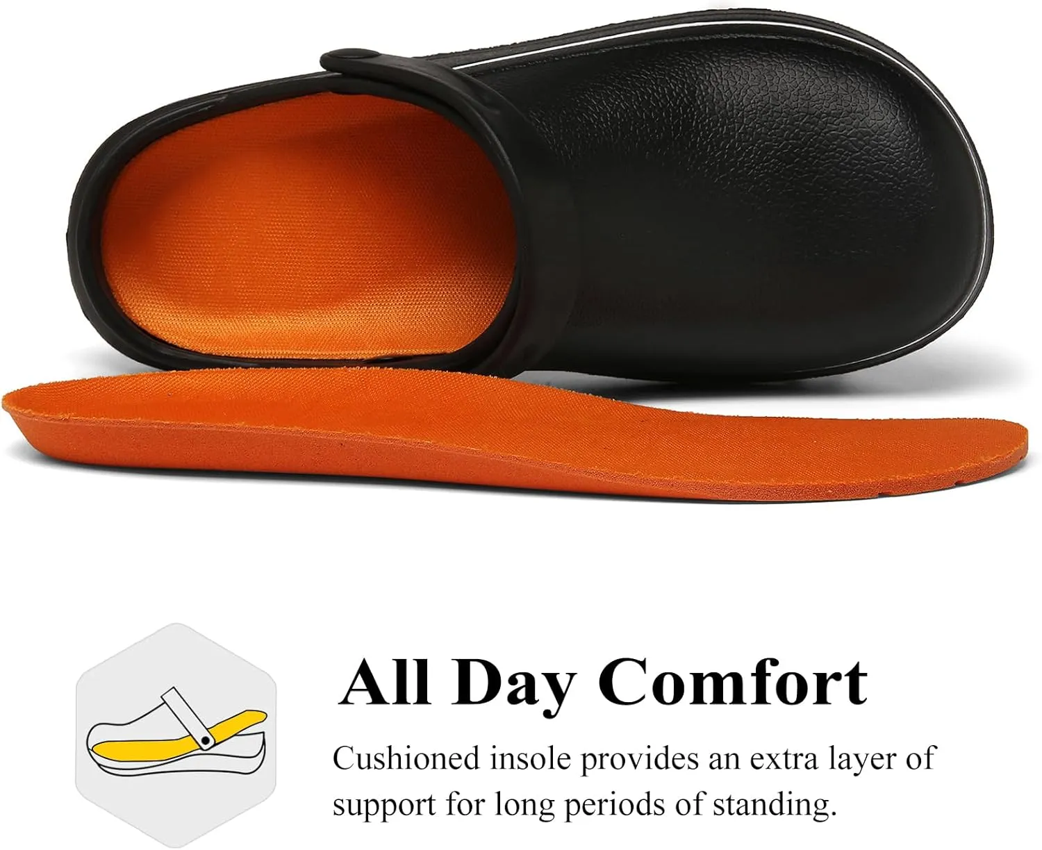 Haifago Non Slip Chef Shoes for Men Women, Kitchen Food Service Slip Resistant Work Shoe Waterproof Nursing Clogs
