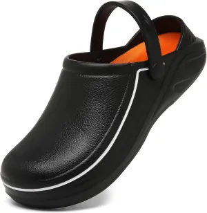 Haifago Non Slip Chef Shoes for Men Women, Kitchen Food Service Slip Resistant Work Shoe Waterproof Nursing Clogs