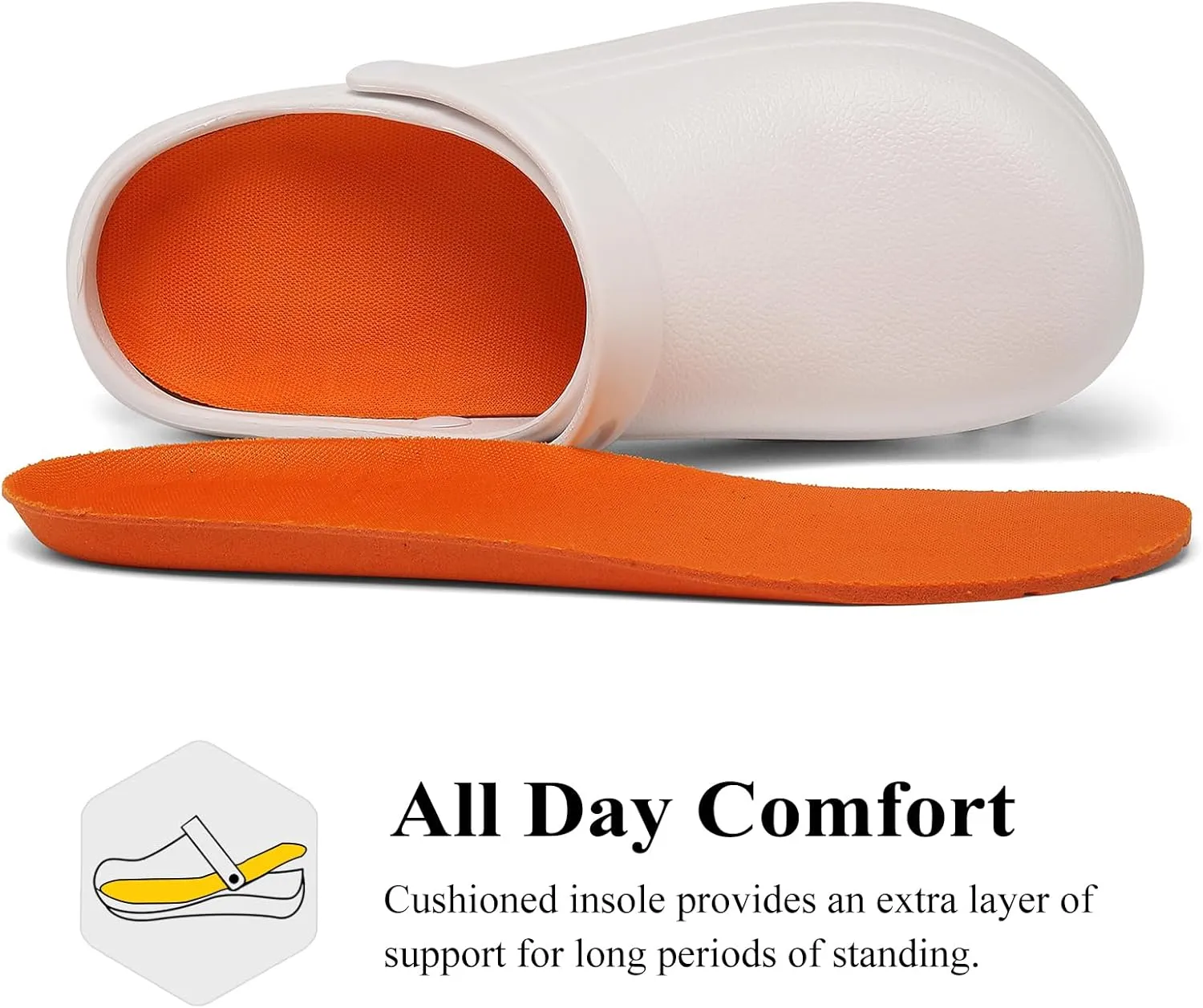 Haifago Non Slip Chef Shoes for Men Women, Kitchen Food Service Slip Resistant Work Shoe Waterproof Nursing Clogs