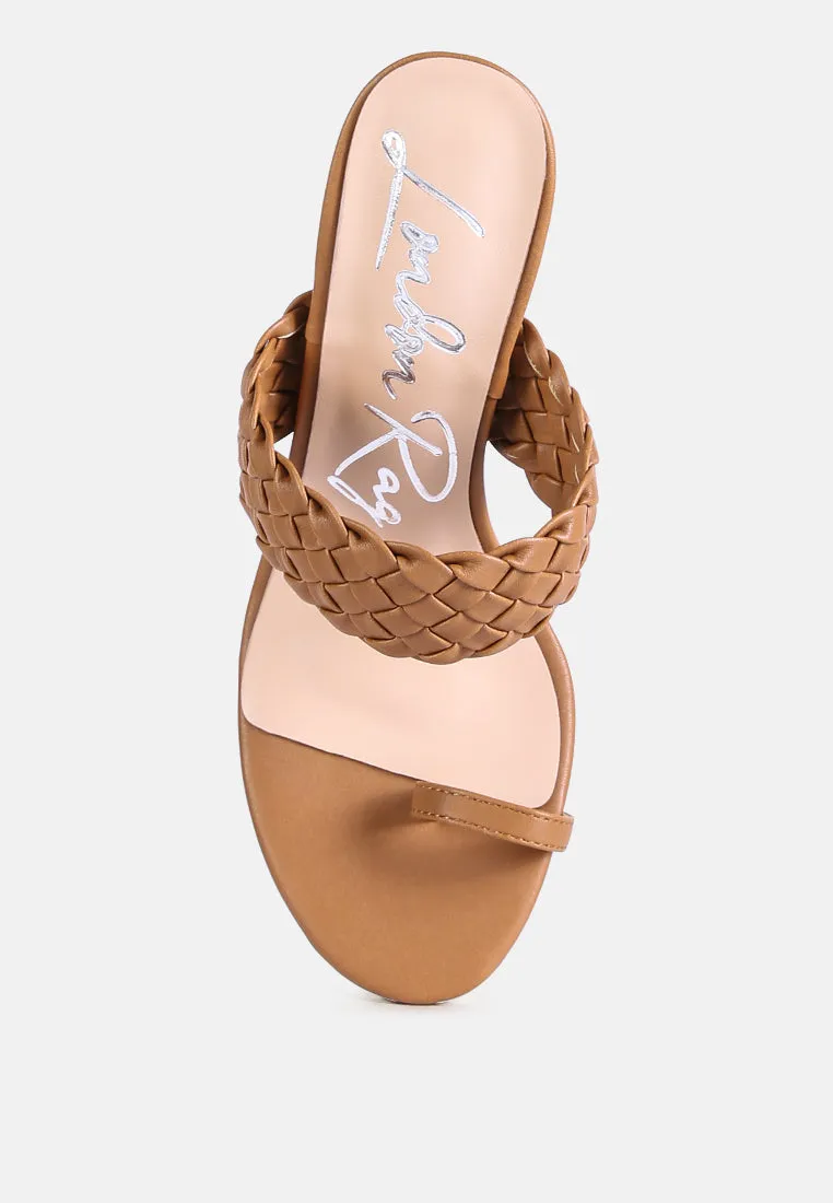High Perks Woven Strap High Heels By Ruw