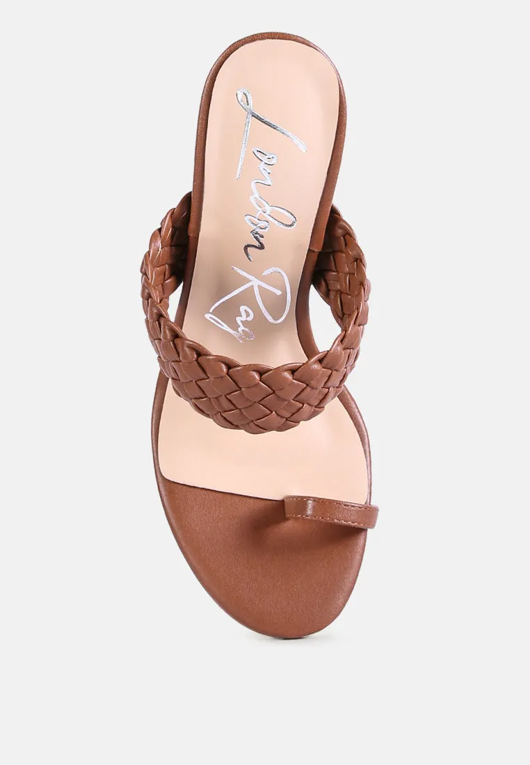 High Perks Woven Strap High Heels By Ruw