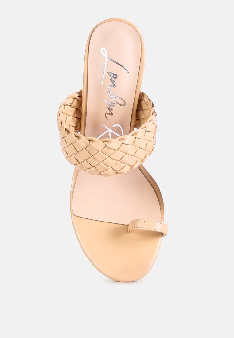 High Perks Woven Strap High Heels By Ruw