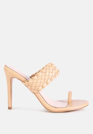 High Perks Woven Strap High Heels By Ruw