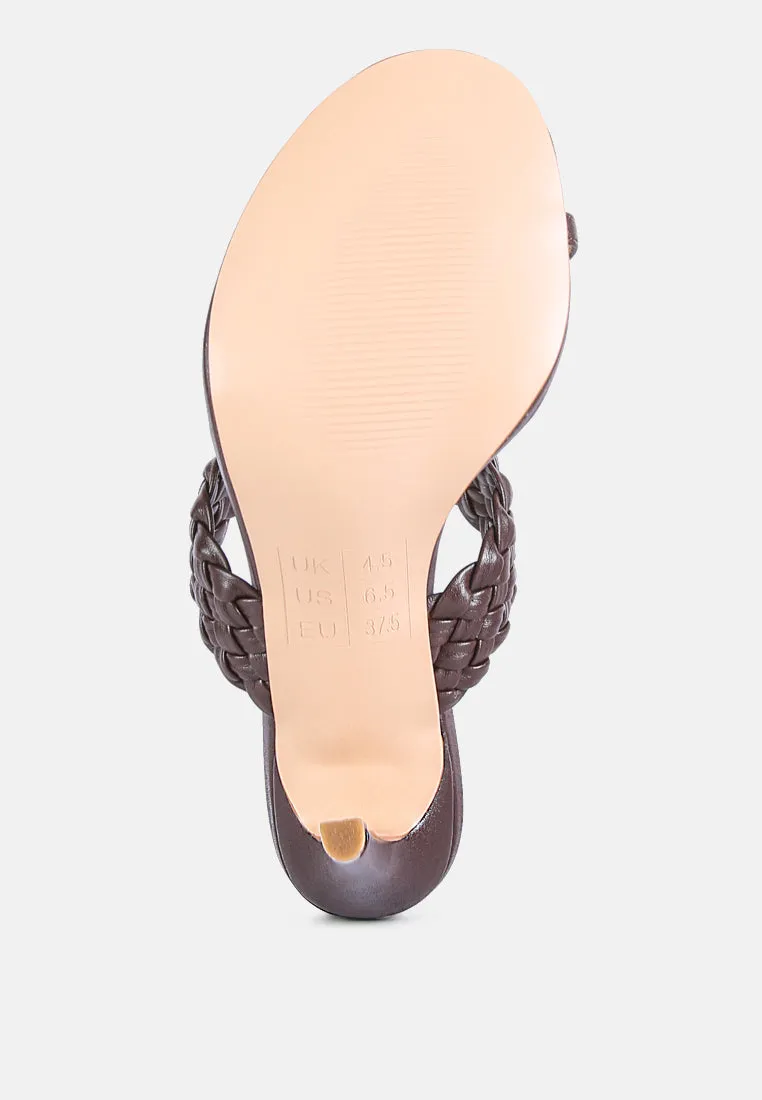 High Perks Woven Strap High Heels By Ruw