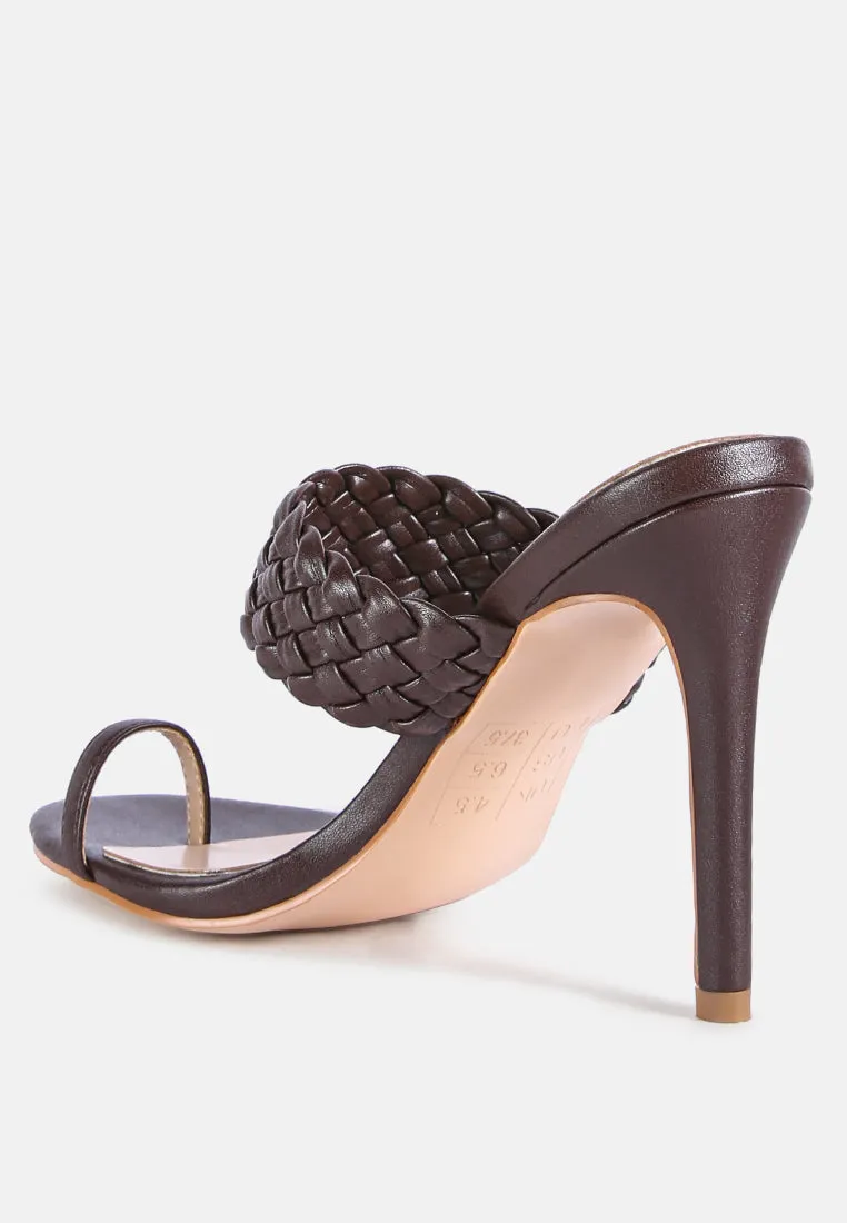 High Perks Woven Strap High Heels By Ruw