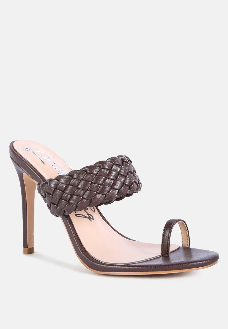 High Perks Woven Strap High Heels By Ruw