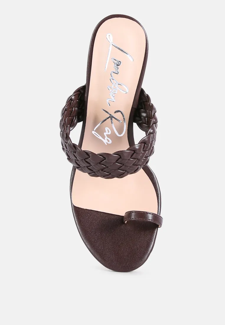 High Perks Woven Strap High Heels By Ruw