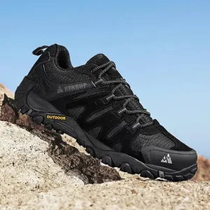 HIKEUP Men's Suede Leather Hiking Shoes
