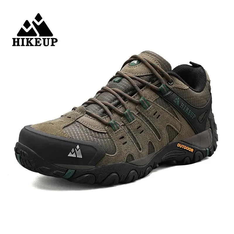HIKEUP Men's Suede Leather Hiking Shoes