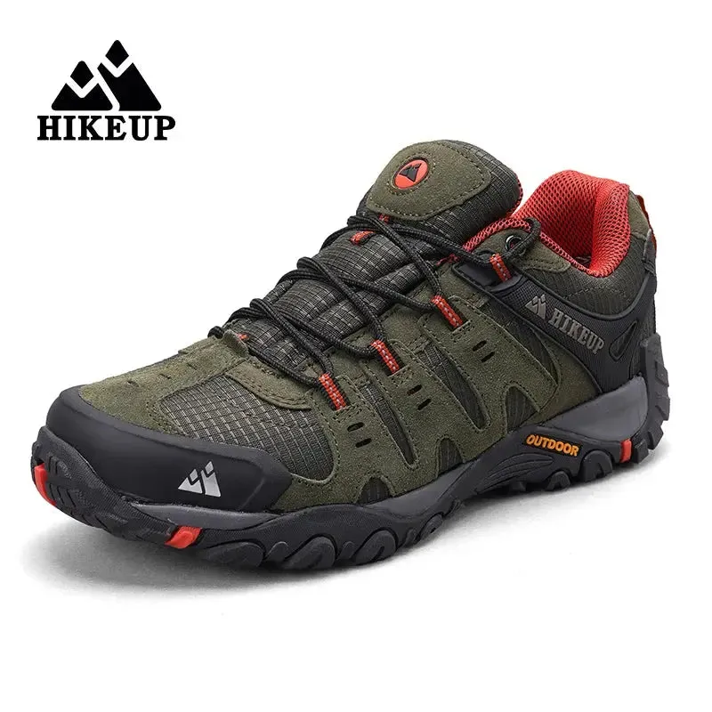 HIKEUP Men's Suede Leather Hiking Shoes