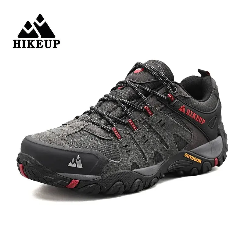 HIKEUP Men's Suede Leather Hiking Shoes