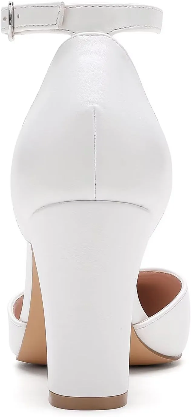 HKL Women's Closed Toe Pointed Heels Pumps