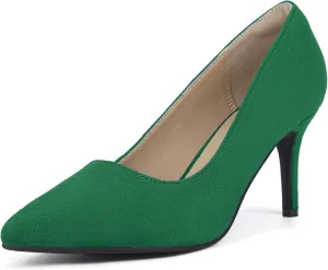 IDIFU IN3 High Heels Pumps Closed Toe Heels Women's Pumps Stiletto Pointed Toe Dress Shoes Wedding Prom Bridal Work Office Bride Bridesmaid Guest Trendy Dressy Fashion Comfortable Classic Pumps Shoes