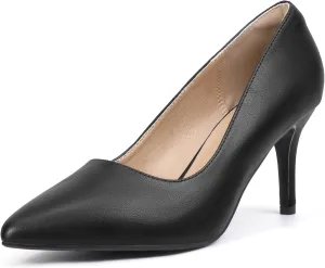 IDIFU IN3 High Heels Pumps Closed Toe Heels Women's Pumps Stiletto Pointed Toe Dress Shoes Wedding Prom Bridal Work Office Bride Bridesmaid Guest Trendy Dressy Fashion Comfortable Classic Pumps Shoes