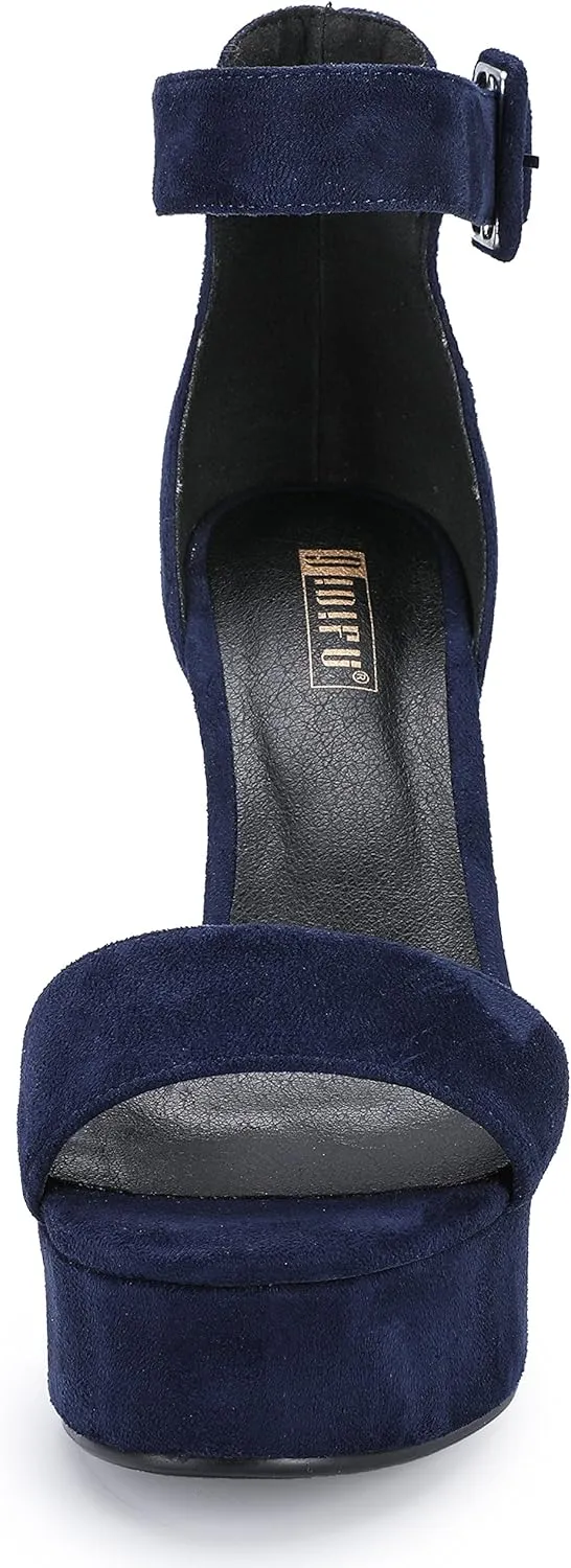 IDIFU Women's Ankle-Strap Heeled Sandal