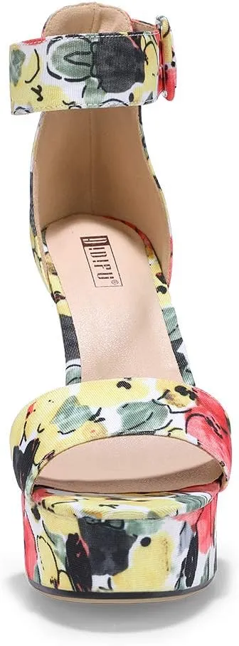 IDIFU Women's Ankle-Strap Heeled Sandal