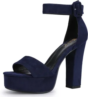 IDIFU Women's Ankle-Strap Heeled Sandal