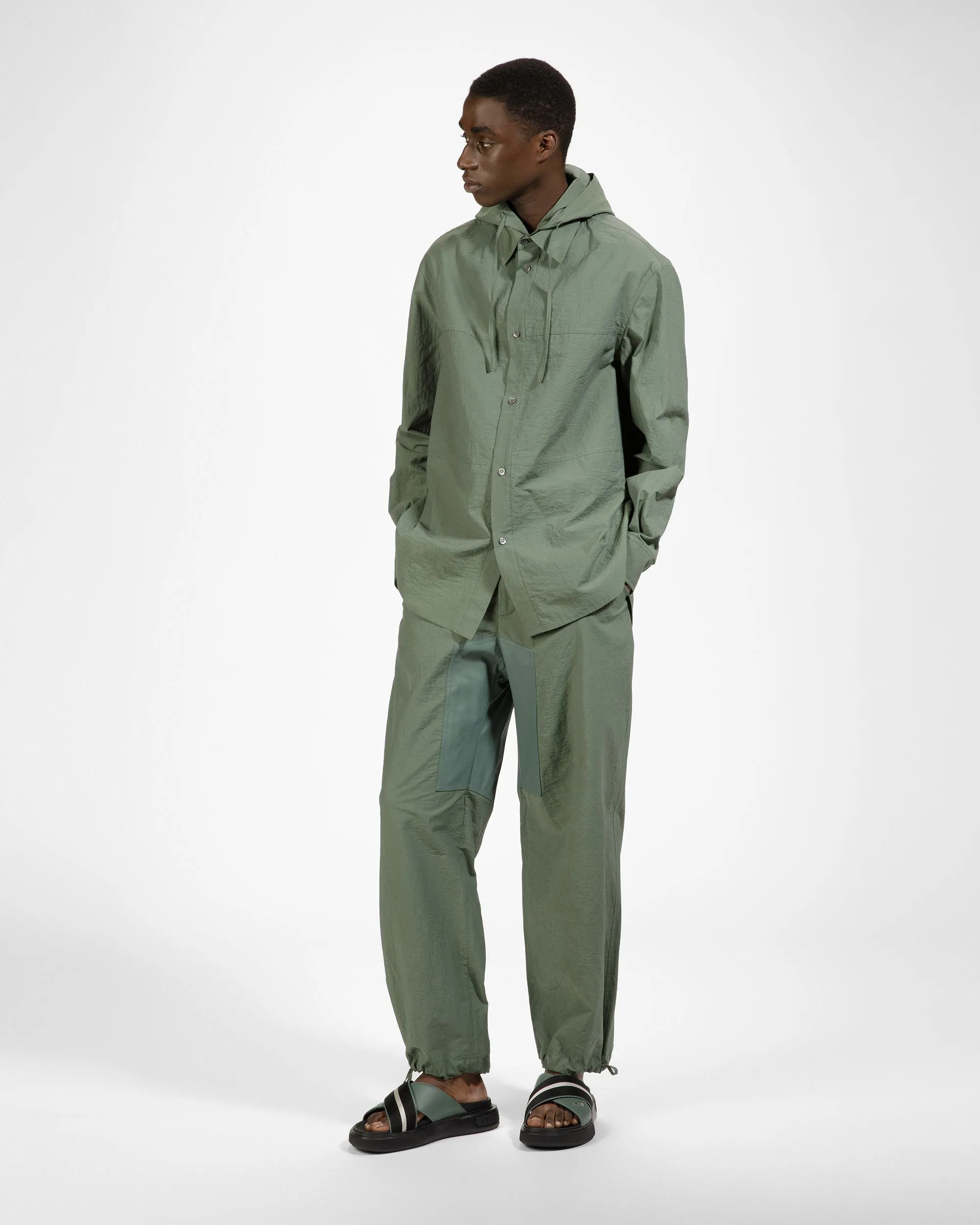 Jake Leather Sandals In Sage