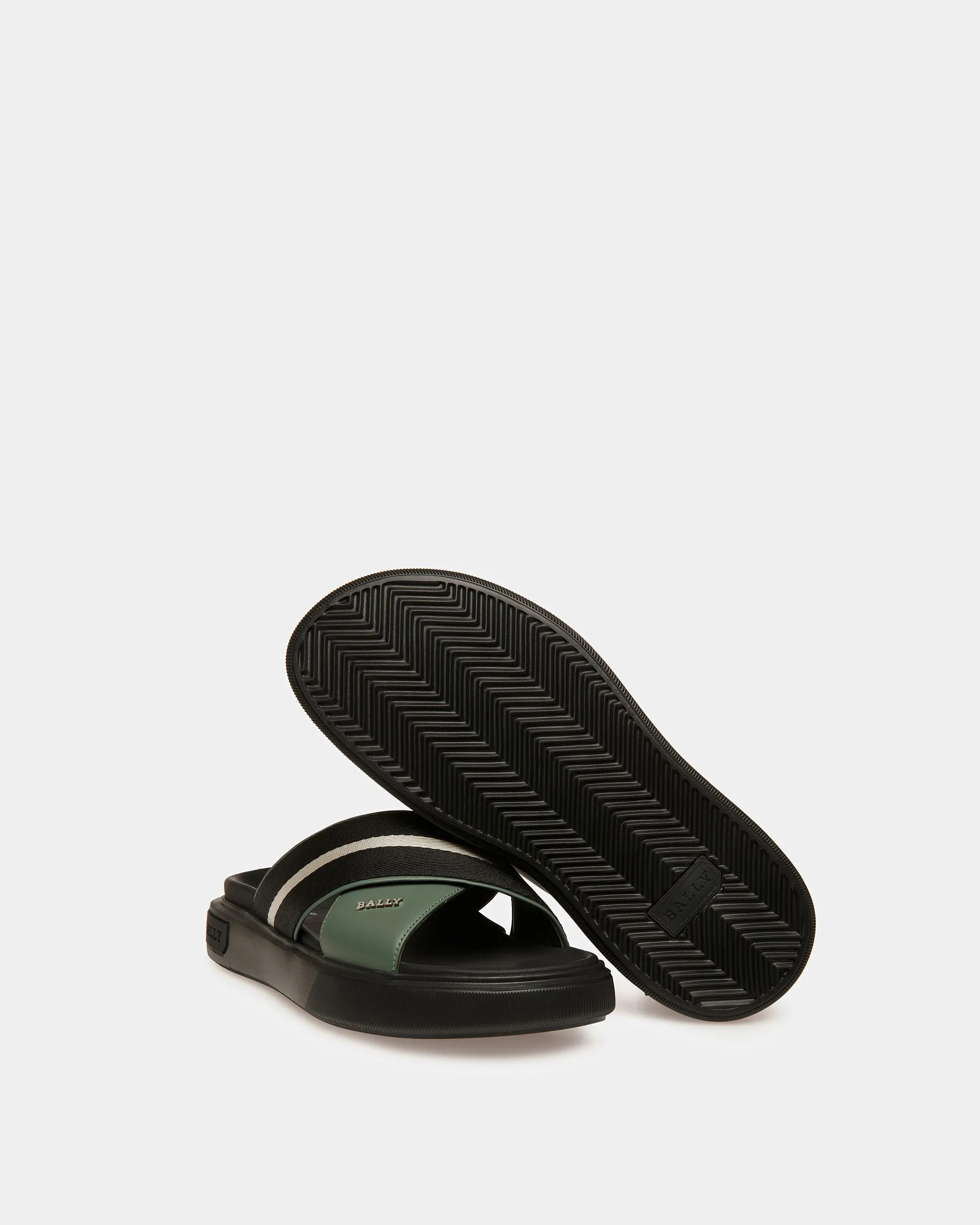 Jake Leather Sandals In Sage