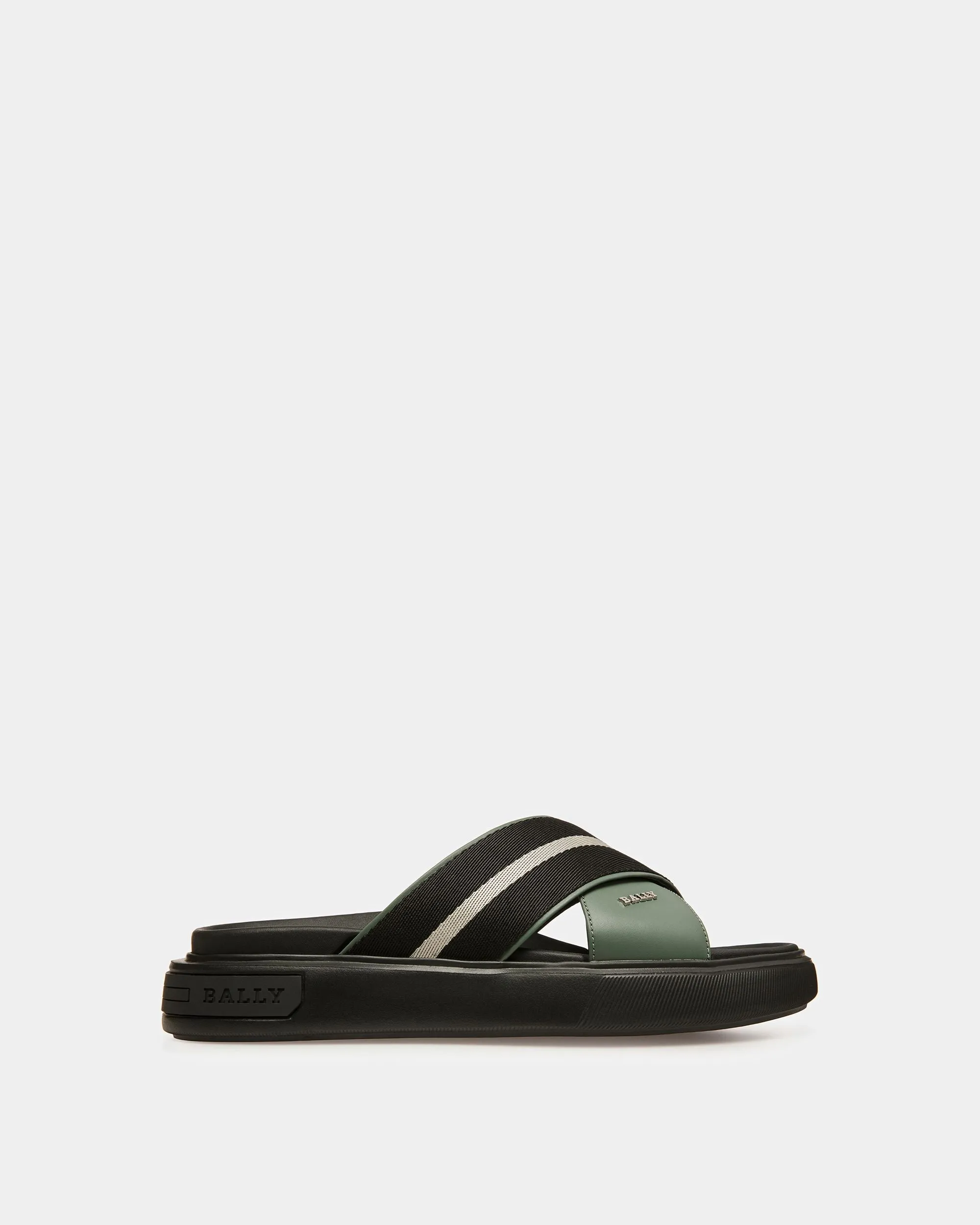 Jake Leather Sandals In Sage