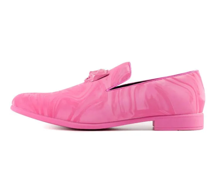Jano Pink Smoking Loafers