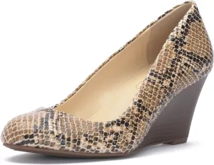 Jessica Simpson Women's Sampson Round Toe Wedge Heels Pumps