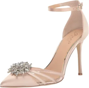 Jewel Badgley Mischka Violette Crystal Pointed Stiletto Heels