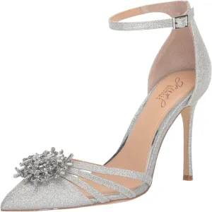 Jewel Badgley Mischka Violette Crystal Pointed Stiletto Heels