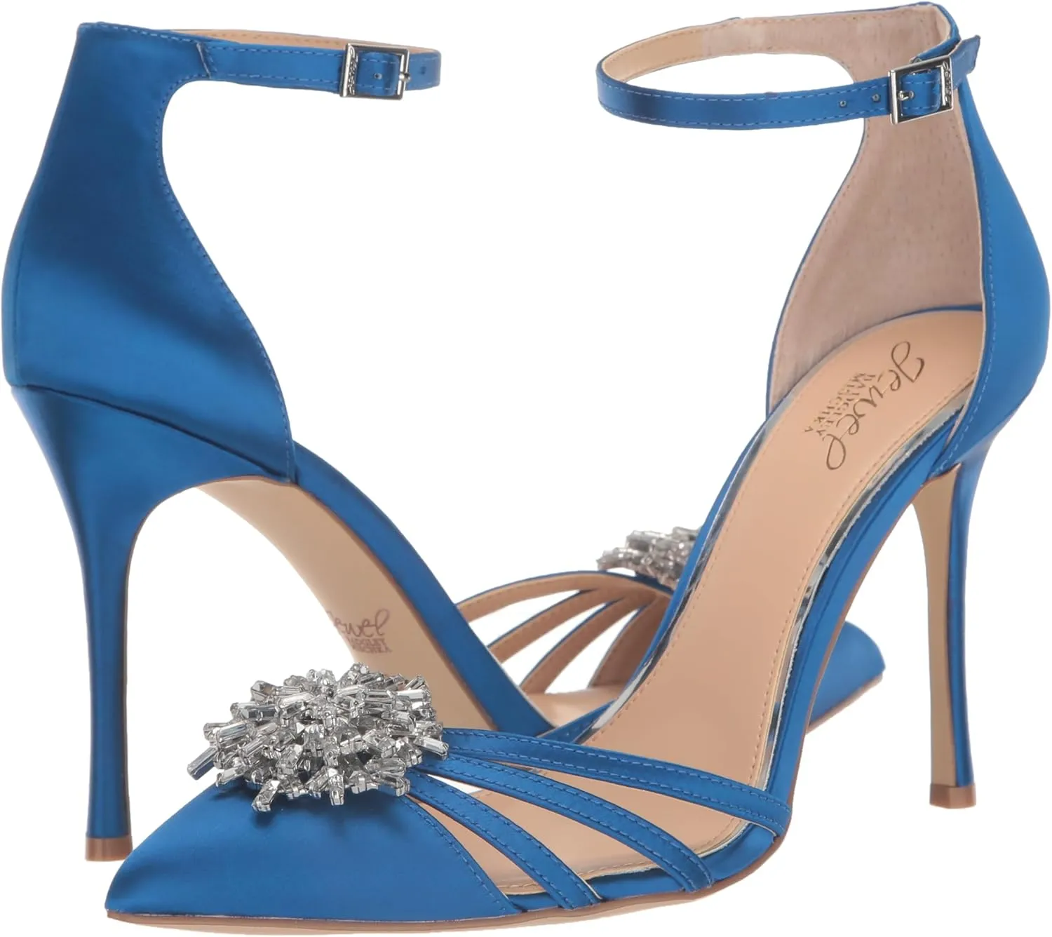 Jewel Badgley Mischka Violette Crystal Pointed Stiletto Heels