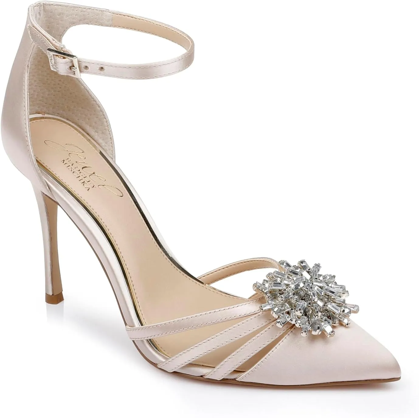 Jewel Badgley Mischka Violette Crystal Pointed Stiletto Heels