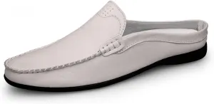 JOYVIP Mens Leater Mules Backless Slip on Walking Shoes Clog Slippers Casual Sandals