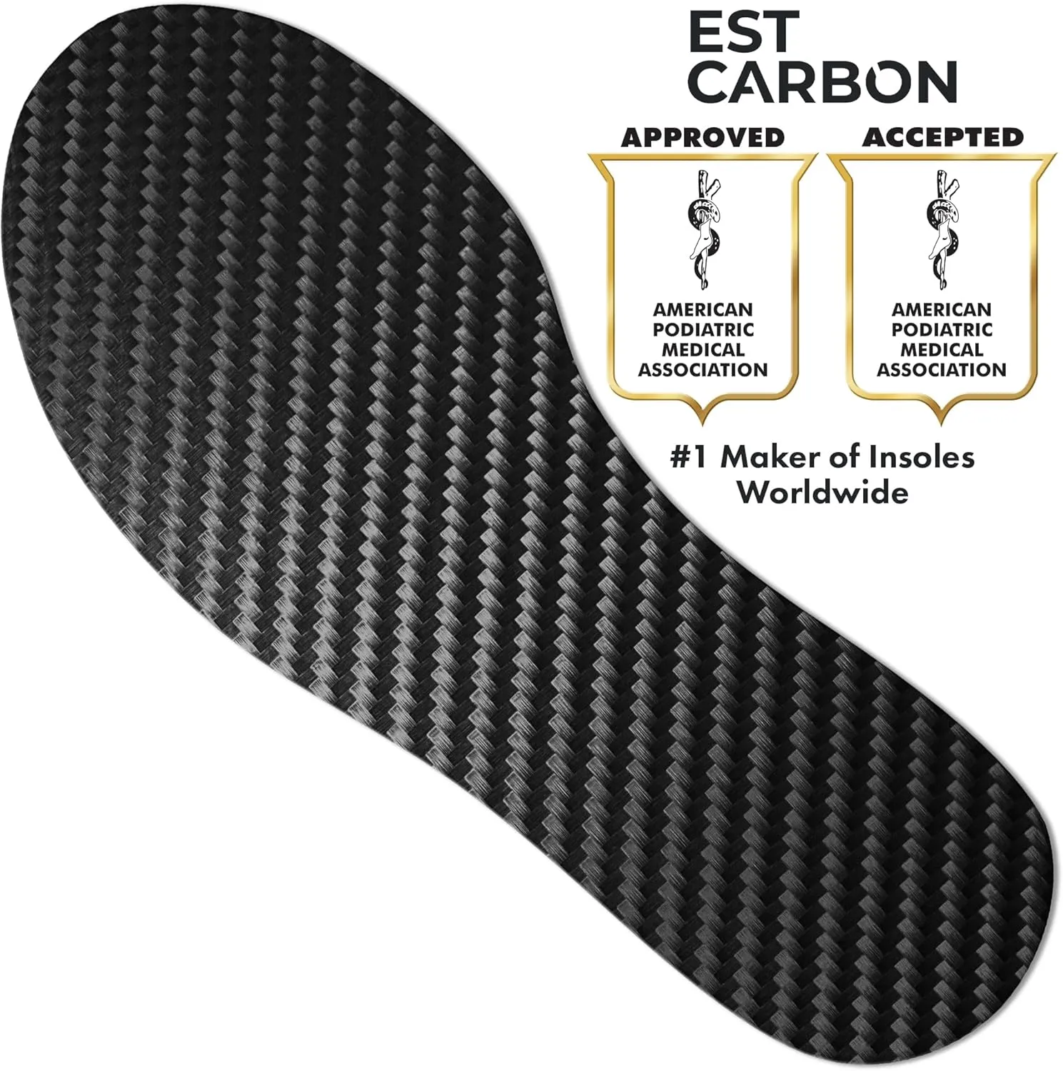 Kids Carbon Fiber Insoles for Children's Idiopathic Toe Walking 2 Pieces - FSA HSA Eligible Orthotics for Tip Toe Walking Correction for Kids - Children's Idiopathic Toe Walking Insoles