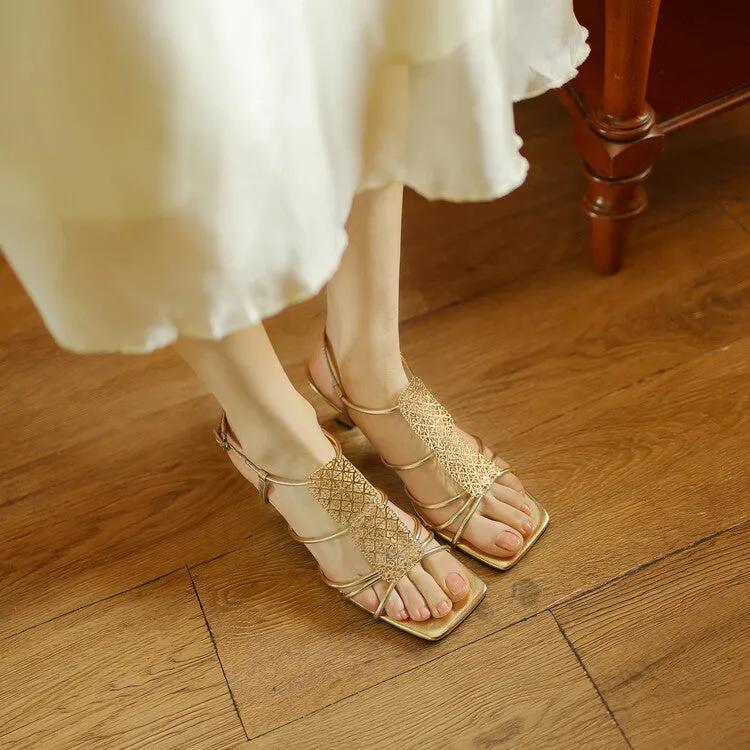 Ladies Ankle Strap Kitten Heel Sandals