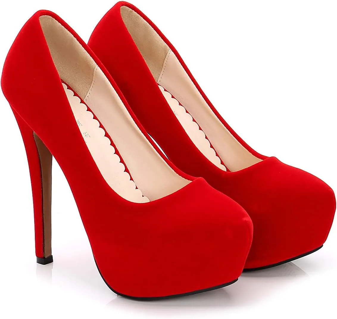 Ladies Golden Classic High-Heeled Platform Pump Dress Wedding Sexy Stiletto